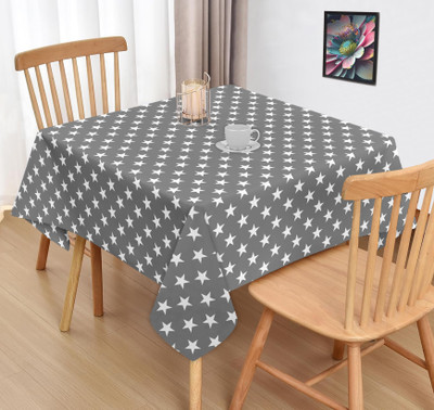 OASIS Cotton 2 Seater Printed Table Cover(Grey)