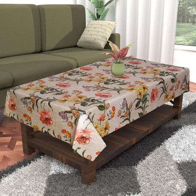 Dakshya Industries Printed 4 Seater Table Cover(Orange, PVC)