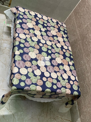 Mopak Decor Printed 2 Seater Table Cover(Blue, Polyester)