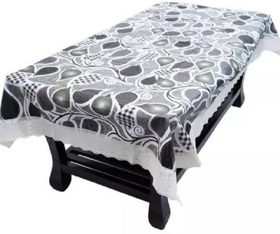COVERSIFY Printed 4 Seater Table Cover(Black, PVC)