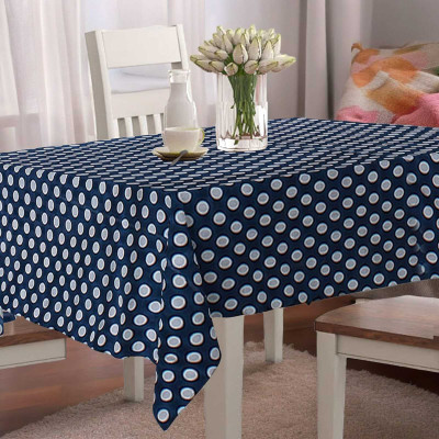 Jainco Decor Printed 6 Seater Table Cover(Blue, PVC)