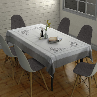 Sunrise Solid 6 Seater Table Cover(Albester, Polyester)