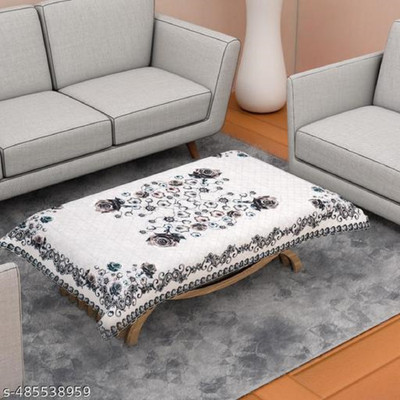 MSC Velvet 4 Seater Printed Table Cover(Multicolor)