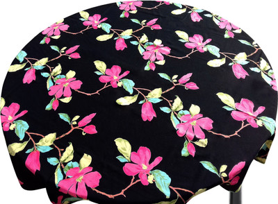 RajoDyana Cotton 4 Seater Self Design Table Cover(Black)