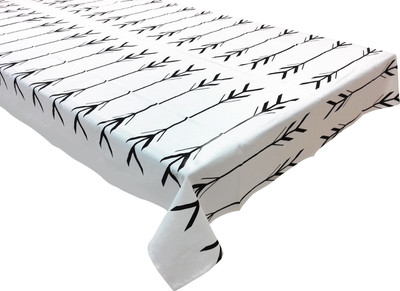 RajoDyana Printed 6 Seater Table Cover(White, Cotton)
