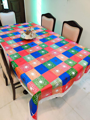 RDRINDUSTRIE Printed 8 Seater Table Cover(Multicolor, PVC)