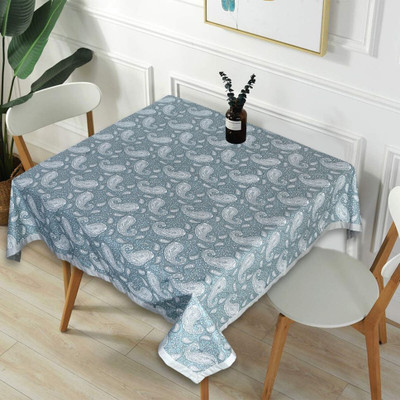 Go Texstylers Cotton 4 Seater Printed Table Cover(Brown)