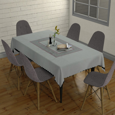 Sunrise Solid 6 Seater Table Cover(Light Green, Polyester)