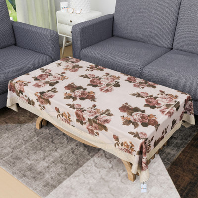 HOMESTIC Floral 4 Seater Table Cover(Brown, PVC)