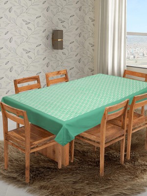 Dekor World Chevron 4 Seater Table Cover(Aqua, Cotton)