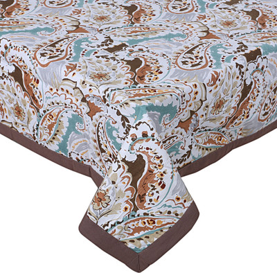 Texstylers Cotton 8 Seater Abstract Table Cover(Maroon)