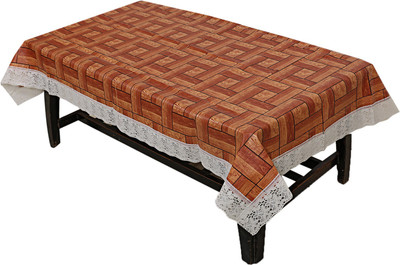 KUBER INDUSTRIES Self Design 4 Seater Table Cover(Wooden, PVC (Polyvinyl Chloride))
