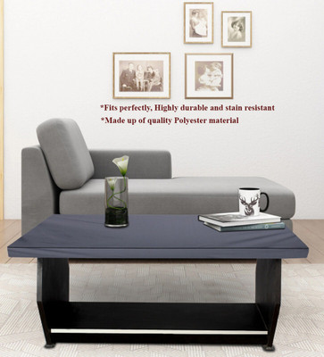 Stylista Solid 2 Seater Table Cover(Grey, Polyester)