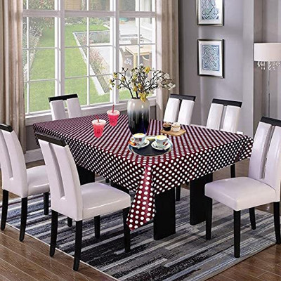 Dakshya Industries Abstract 6 Seater Table Cover(Brown, PVC)