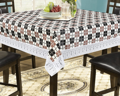 The Furnishing Tree Self Design 4 Seater Table Cover(Grey, PVC)