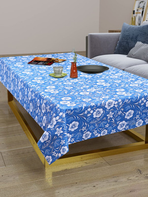 Dakshya Industries Checkered 4 Seater Table Cover(Blue, PVC)