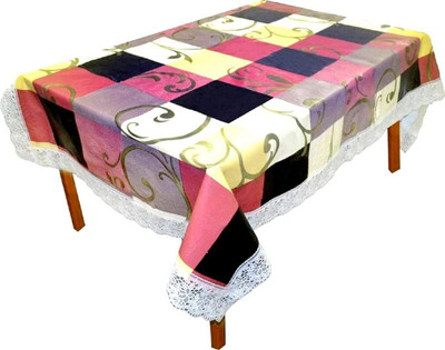 BHARAT RETAIL INC PVC 2 Seater Printed Table Cover(Multicolor)