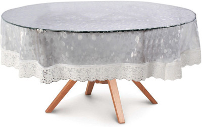 DasHomes Self Design 4 Seater Table Cover(Transparent, PVC)