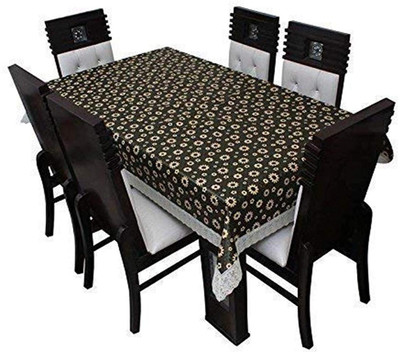 Casanest Checkered 4 Seater Table Cover(Brown, Plastic)