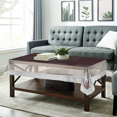 SHAVIN Solid 4 Seater Table Cover(Silver, PVC)