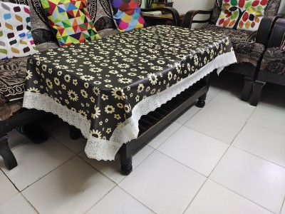 ZITIN Floral, Printed 4 Seater Table Cover(Brown, PVC, Organza)
