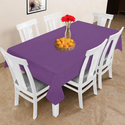OASIS Solid 6 Seater Table Cover(Lavender, Cotton)