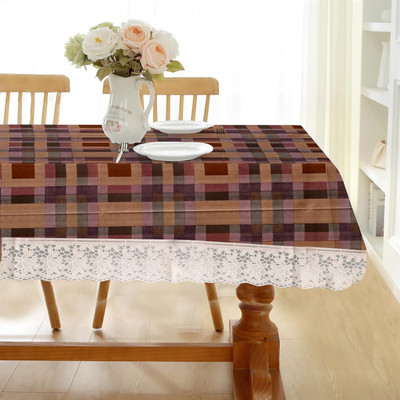 Casanest Checkered 10 Seater Table Cover(Multicolor, Plastic)