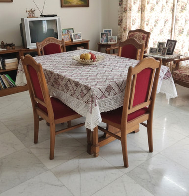 YUALIN CREATION PVC 4 Seater Printed Table Cover(Multicolor)