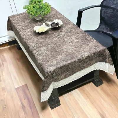 Casanest Checkered 6 Seater Table Cover(Brown, PVC)