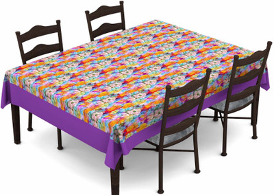 Lushomes Abstract 6 Seater Table Cover(Orange, Polyester)