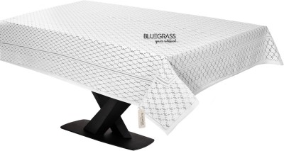 Bluegrass Printed 6 Seater Table Cover(White, Polyester)