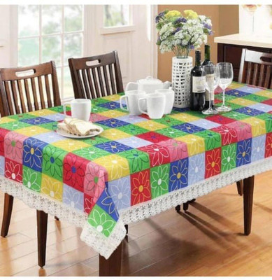 Rylie Printed 4 Seater Table Cover(Multicolor, PVC)