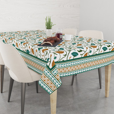 ASTITVA Printed 6 Seater Table Cover(Multicolor, Cotton)