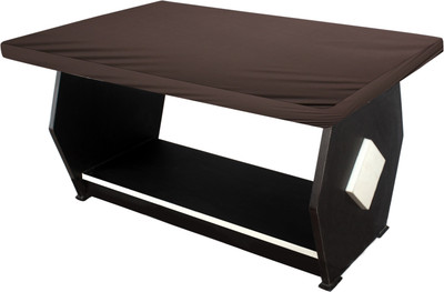 Stylista Solid 2 Seater Table Cover(Coffee, Polyester)