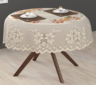 EASTTARDOMM Floral 6 Seater Table Cover(Multicolor, Cotton)
