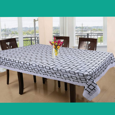 ZITIN Solid 6 Seater Table Cover(Multicolor, Plastic)