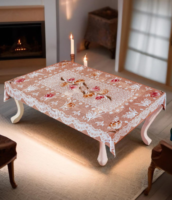 Crosmo Floral 4 Seater Table Cover(Orange, Polyester)