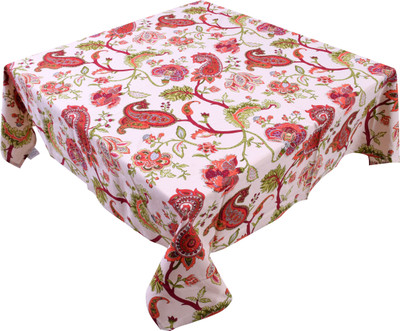 RajoDyana Self Design 4 Seater Table Cover(Brown, Cotton)