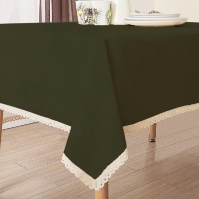 SHIVA1341 Solid 6 Seater Table Cover(Green, Cotton)