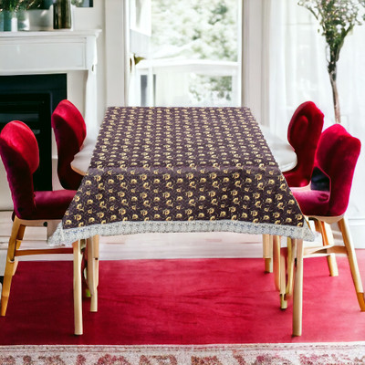 Mopak Decor Printed 4 Seater Table Cover(Brown, Polyester)