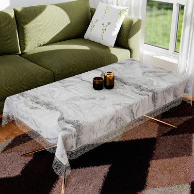 KUBER INDUSTRIES Self Design 4 Seater Table Cover(Gray, PVC)