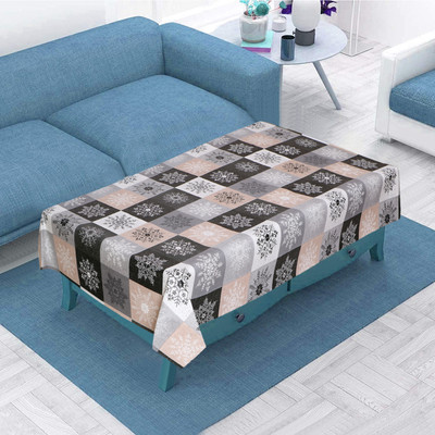Flipkart SmartBuy Printed 4 Seater Table Cover(Black, Grey, PVC)