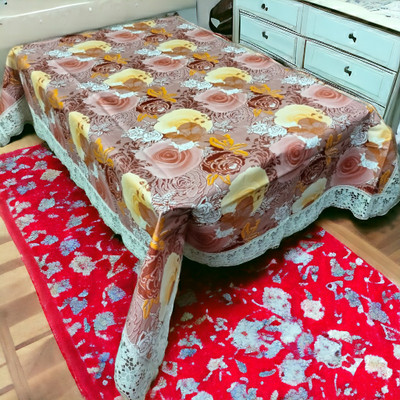 Mopak Decor Printed 4 Seater Table Cover(Brown, Polyester)