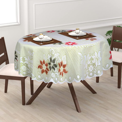 Dakshya Industries Cotton 2 Seater Floral Table Cover(Lime)