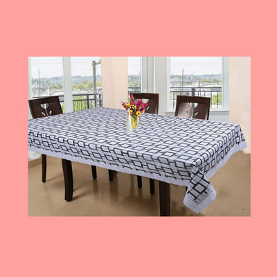 ZITIN Solid 6 Seater Table Cover(Multicolor, Plastic)