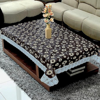 Ryka Solid 4 Seater Table Cover(Brown, PVC)