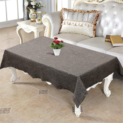 KUBER INDUSTRIES Self Design 4 Seater Table Cover(Grey, Cotton)