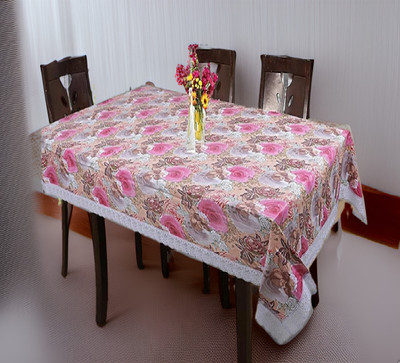 SANRAKSSHAN Solid 4 Seater Table Cover(Multicolor, Polyester)