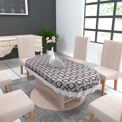 DECOLOGY Printed 8 Seater Table Cover(Multicolor, PVC)
