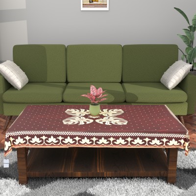 HOMESTIC Floral 4 Seater Table Cover(Maroon, Velvet)